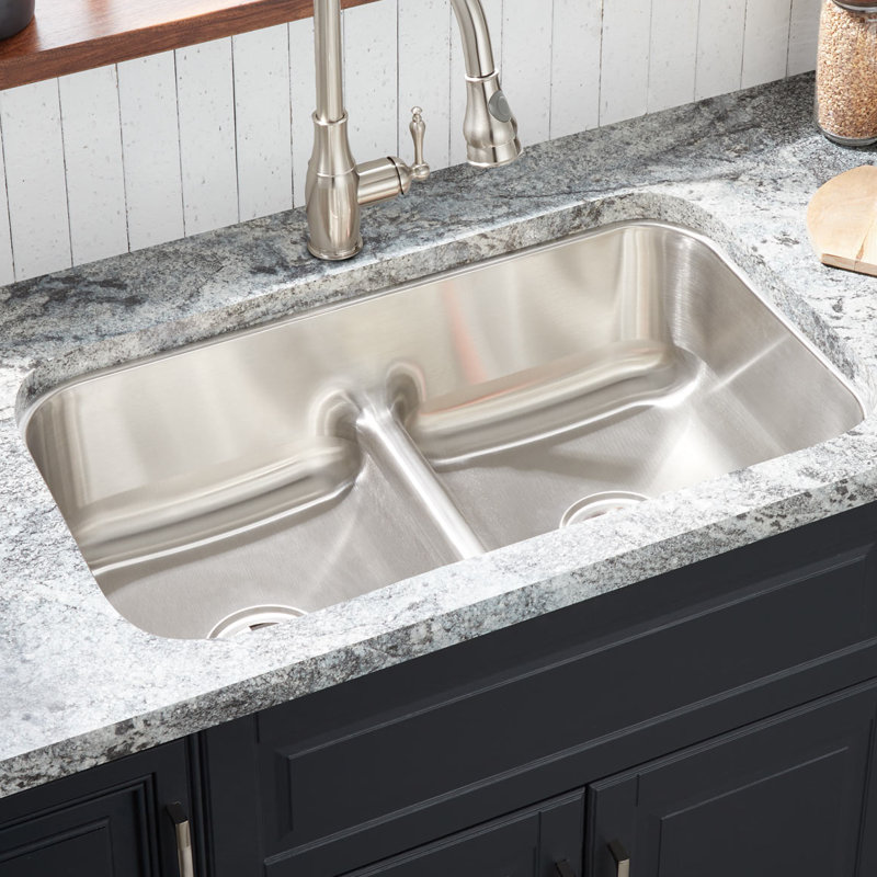 32" Calverton Double-Bowl Stainless Steel Undermount Sink