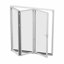 Porte pliante blanche l 96 po x H 80 po pliante en aluminium pliable (3 + 0)-131640023-131640026