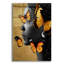 Art mural en verre épique «Monicolore Golden Butterfly 1» par Alonzo Saunders, 24 po x 36 po-1323738357