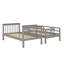 Lit superposé d'escalier avec rangement et garde-corps pour chambre à coucher, dortoir-420511240