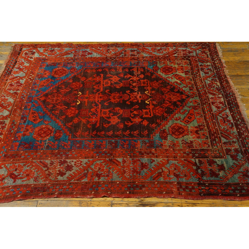 Mid 19th Century Tribal Antique Small Square Turkish Kula Rug