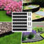 Metal Lawn Edging 100x20 cm 6 Modules - UV-Resistant Metal Palisade Flower Bed Border Edging Weatherproof