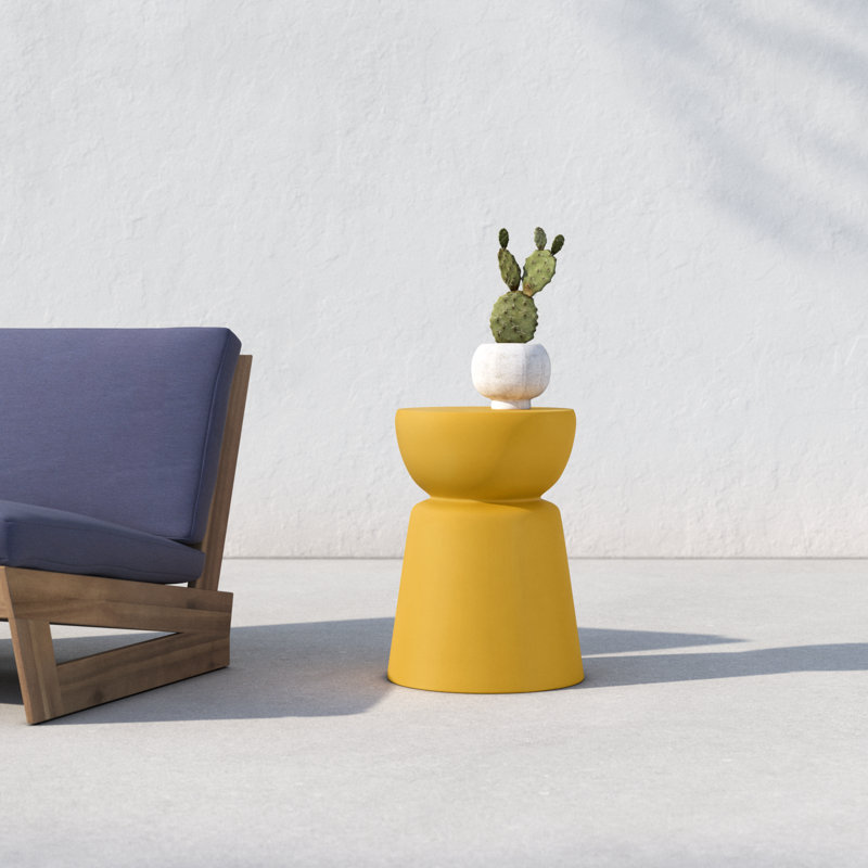 Charton 14.5'' Stone Outdoor Side Table
