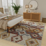 Raashi Abstract Handwoven Polypropylene Indoor Area Rug in Multicolor