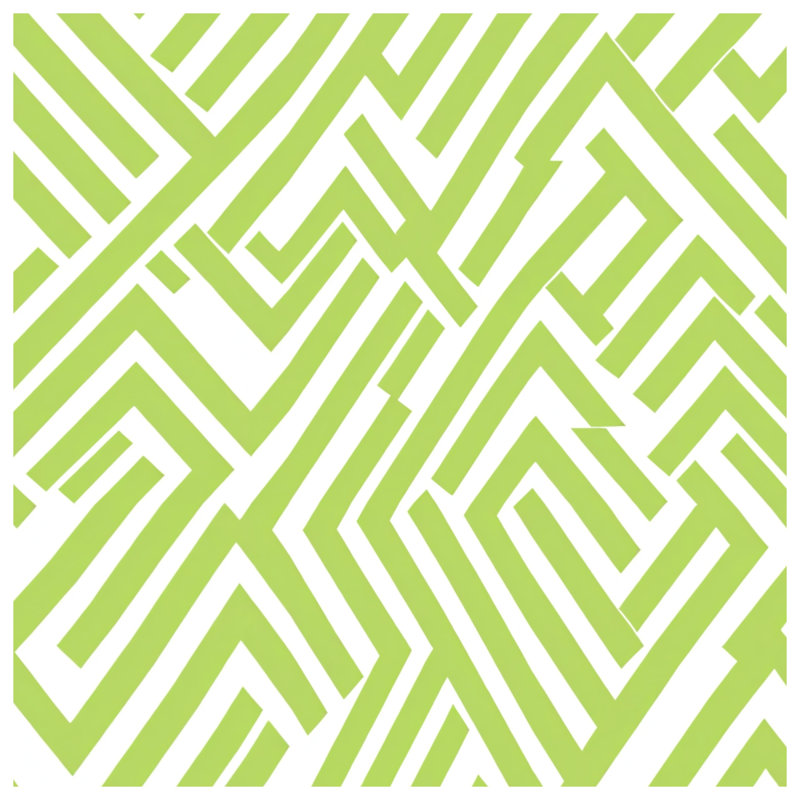 Green Maze Pattern Duvet Covers, Twin