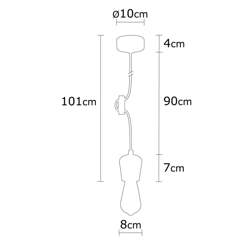 Luminaire suspendu à 1 lumière Hendry, Noir / beige