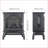 18 Inch Electric Fireplace Stove – 3D Realistic Flame, Infrared Quartz, Remote | Freestanding | Antique Black