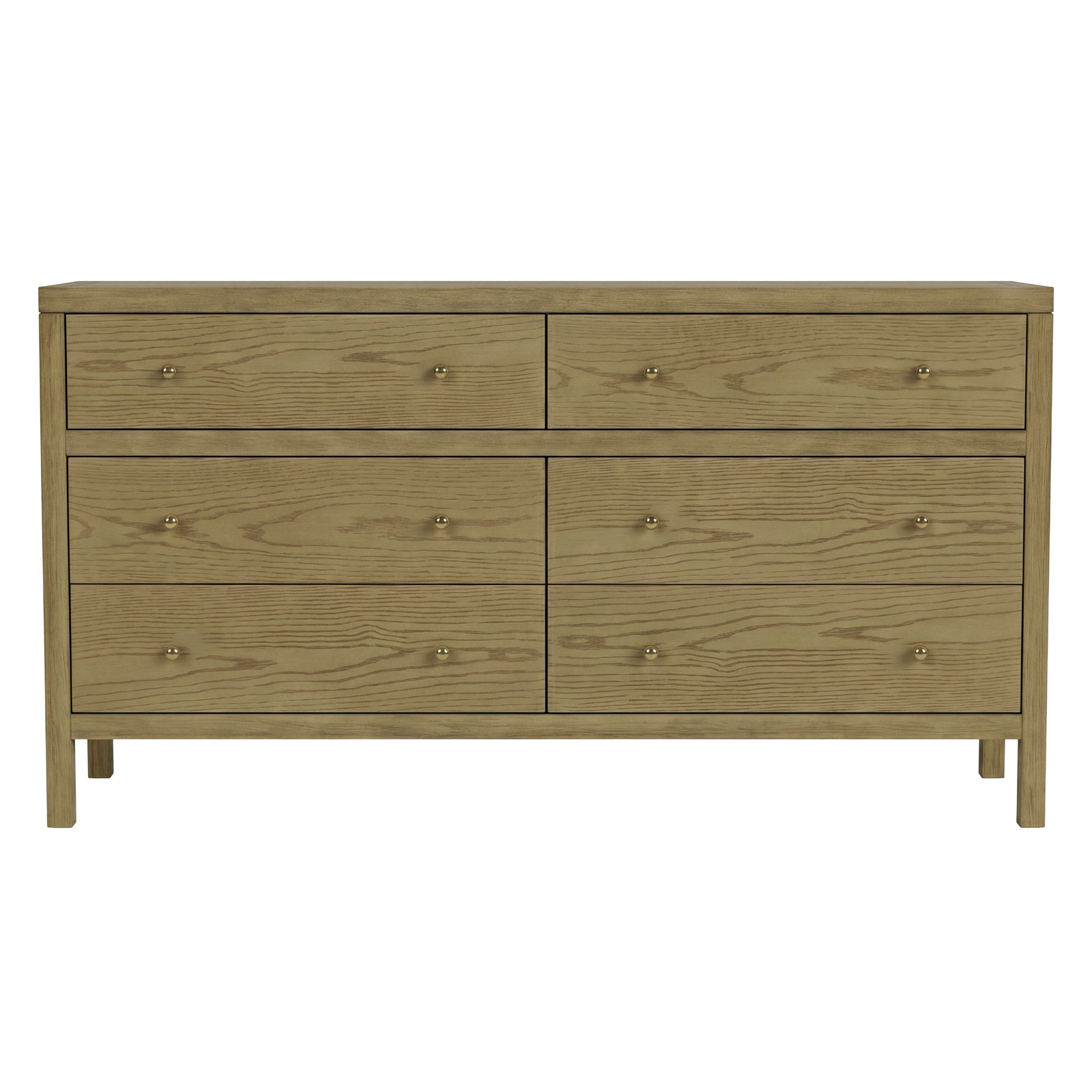 Celine 6-Drawer Dresser, Light Oak