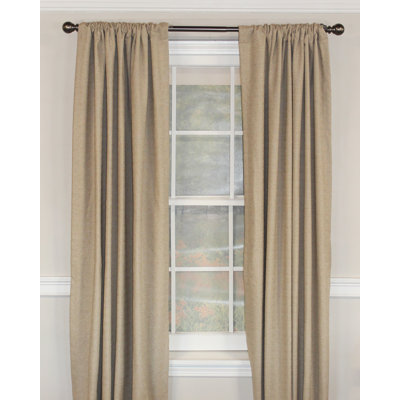 Cotton Blend Room Darkening Curtain Pair