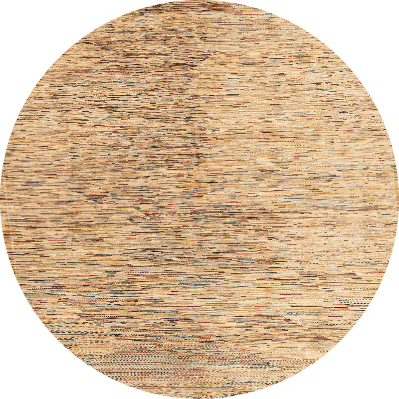 Tapis crème / rose Claren, Rond 5 pi