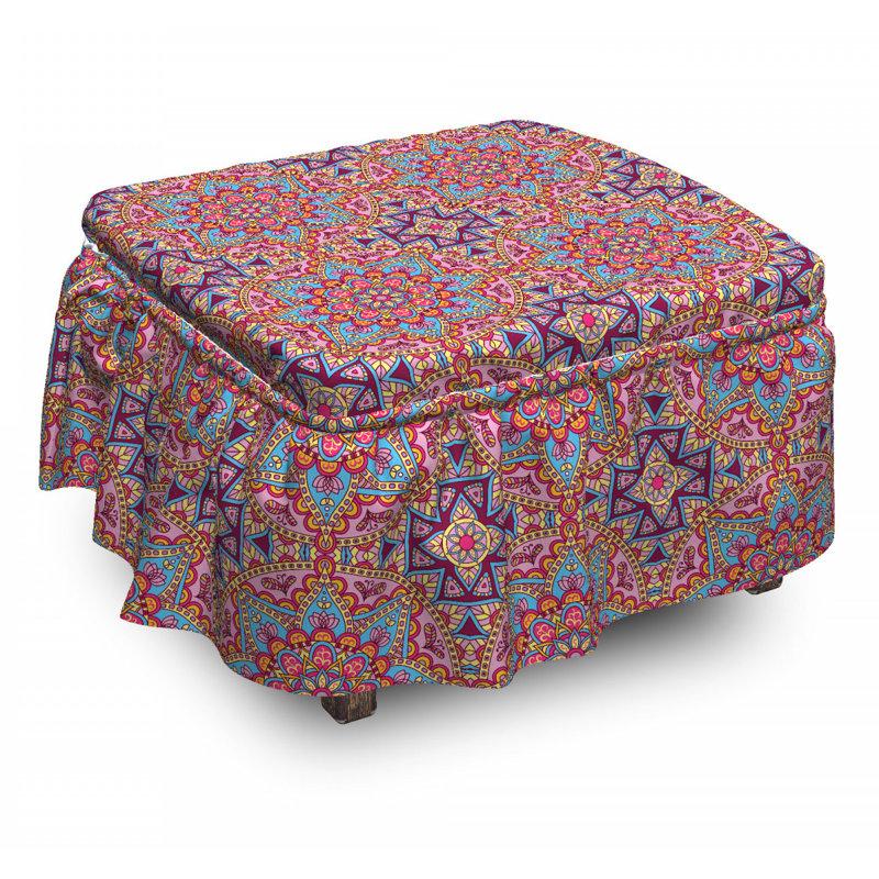 Box Cushion Ottoman Slipcover