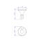 Viena Single Hook - Wall Mount - 3"-1354926300