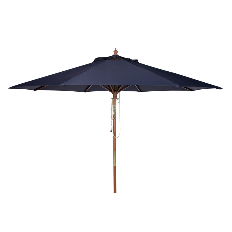 Parasol de marché 9 pi Aldan, 105.51'' H x 130'' W x 130'' D, Bleu marine, Octagonal