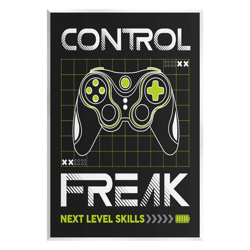"Control Freak", art de la giclée par Angela Nickeas, H 19 po x l 13 po x P 0,5 po, Bois