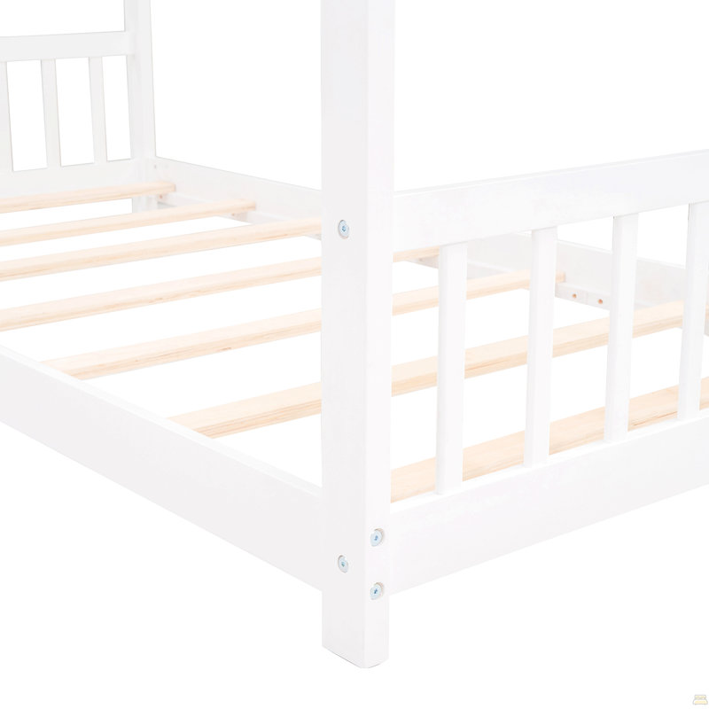 Lit simple en bois, Twin, Blanc