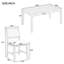 Ensemble de table de salle à manger 7 pièces pour 6 personnes et 1 table de salle à manger rectangulaire en bois pour 6 personnes avec chaises rembourrées pour la salle à manger et la cuisine-1356500163