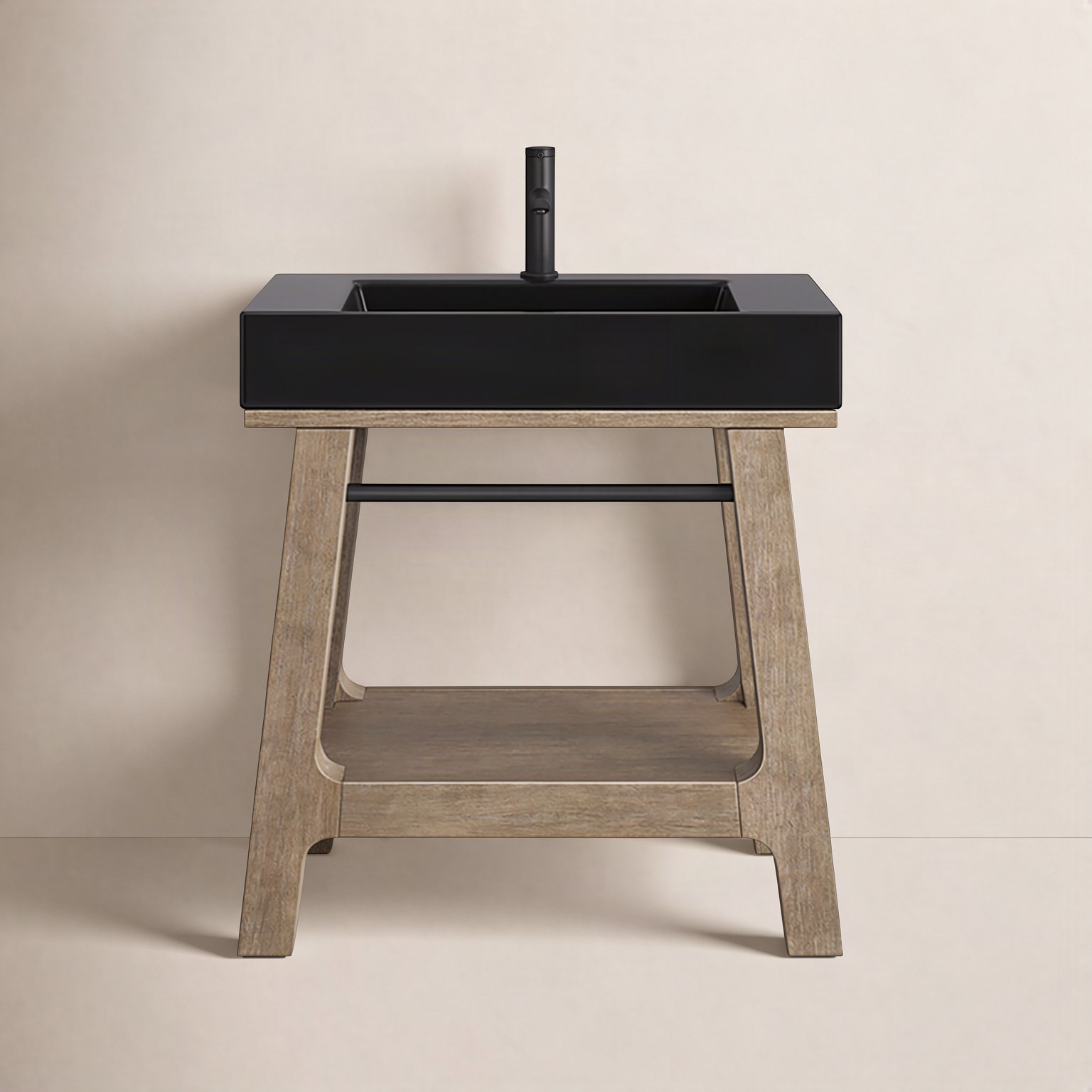 Auburn 32" Single Bathroom Vanity, Matte Black