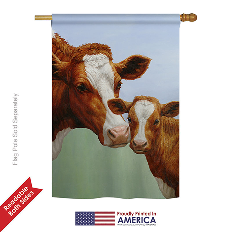 Patriotic Farmhouse Polyester Double-Sided House Flag, 28" x 40"