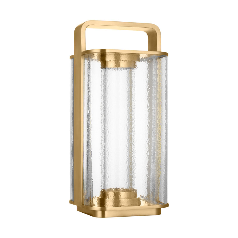 Flacara 24 Rechargeable Lantern, Gold, 15.4" H x 7" W x 7" D
