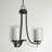 3 - Light Steel Dimmable Chandelier