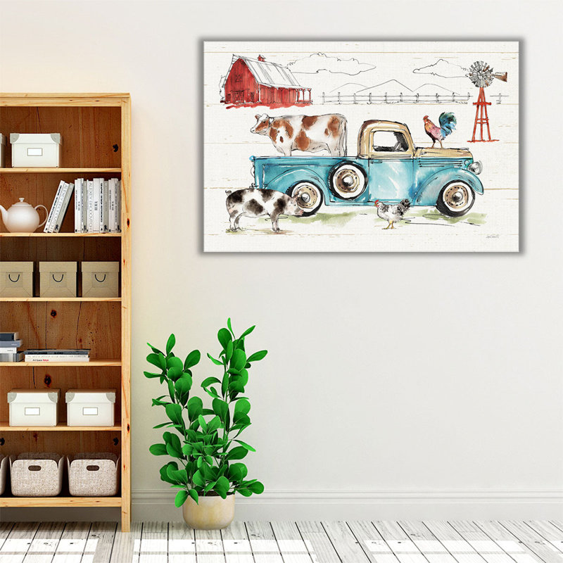 «Down on the Farm I No Words», reproduction d'art sur toile, H 20 po x l 30 po