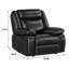 Fauteuil inclinable électrique avec chargement USB, revêtement en similicuir, brun