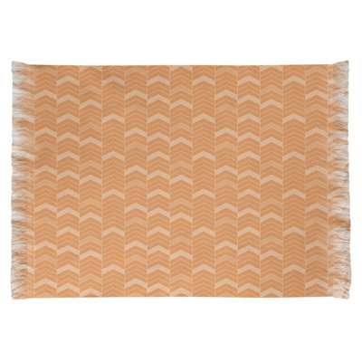 Tapis orange à chevrons