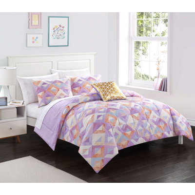 Box Stitch Geometric Shapes Comforter