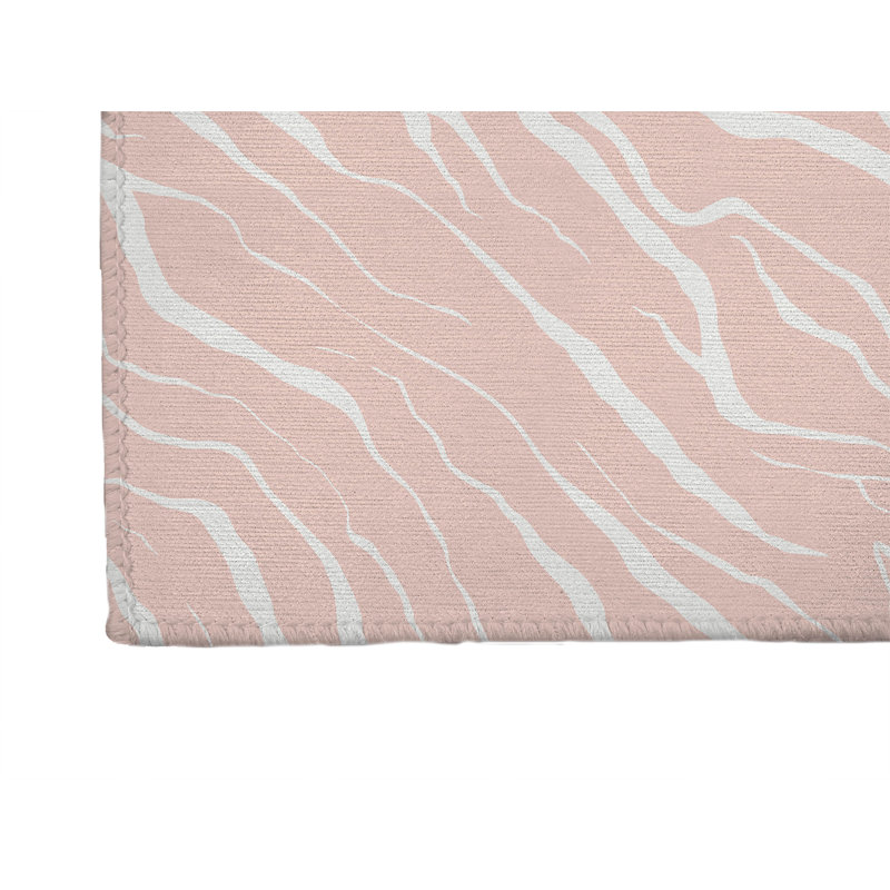 Tapis de bureau Lush Cracks, L 6 pi x L 4 pi, Rose