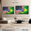 "USA Brésil" sur toile-1810084