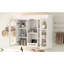 Vase de salle de bain mural blanc, étagère ajustable pour petits articles, armoire de pharmacie blanche, grand espace de rangement