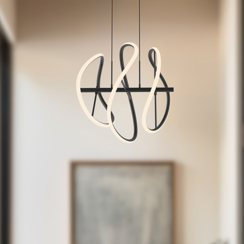 Luminaire suspendu géométrique unique à DEL 1 lumière Collide