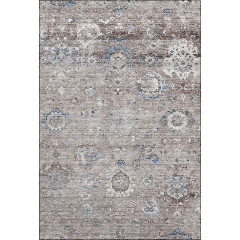 Premium Machine Washable Kumbhar AMF1371 Formal Rug, Rectangle 5' x 7'6"