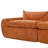 116'' Fully Compressed Sofa With High Density Foam, Integrated Backrest&Seat Cushion, Decorative Edging, Legless Design Without Frame, No Assembly Required, Free Combination, Particle Chenille-1996800082