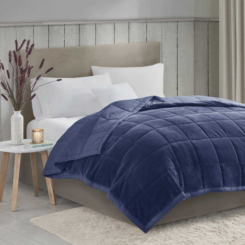 Coleman Reversible HeiQ Smart Temperature Down Alternative Blanket, Full/Queen, Navy