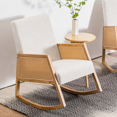 Chaise berçante en bois massif Shrewsbury