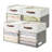 4-Pack Linen Foldable Storage Boxes With Clear Window And Handles