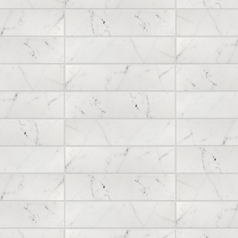 Classico Carrara 3" x 12" Ceramic Stone Look Subway Wall Tile