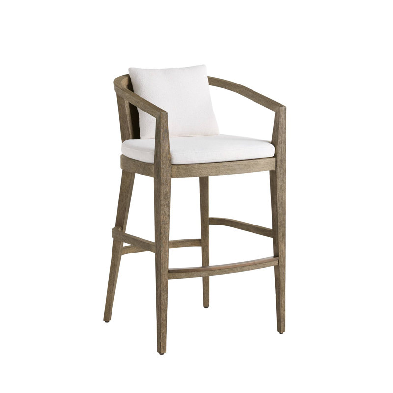 Sobek Textured Back Outdoor Stool, 30.5"