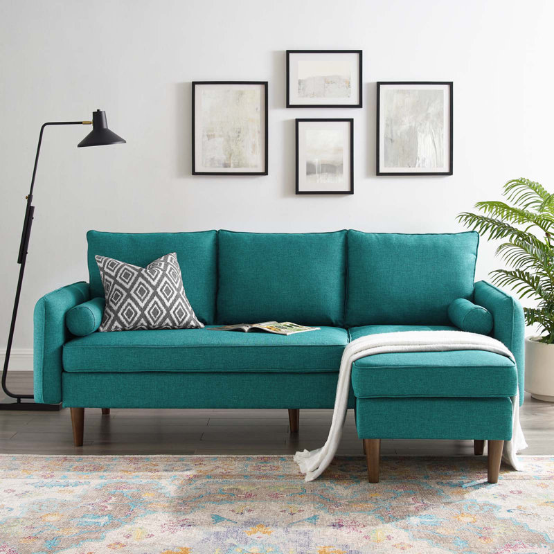 Canapé modulaire Revive par Modway, Tissage uni bleu sarcelle