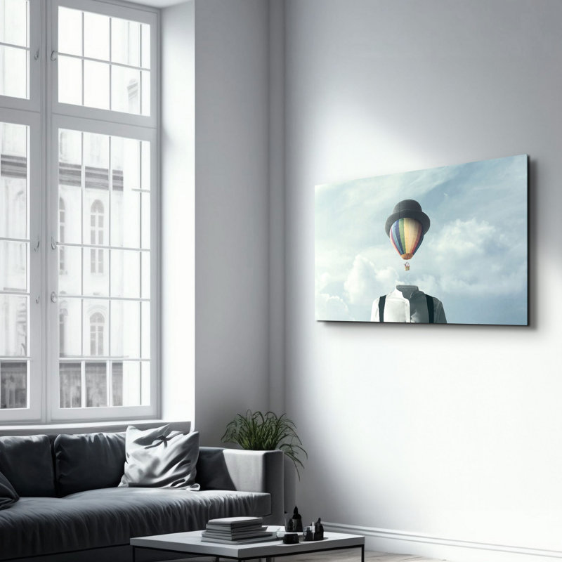 Peinture murale élégante en verre trempé 18,1 po x 28,3 po | 100% verre trempé, épaisseur: 0,16 pouce | Imprimé UV pour des couleurs éclatantes et une durabilité | Parfait pour la décoration intérieure et l'esthétique moderne