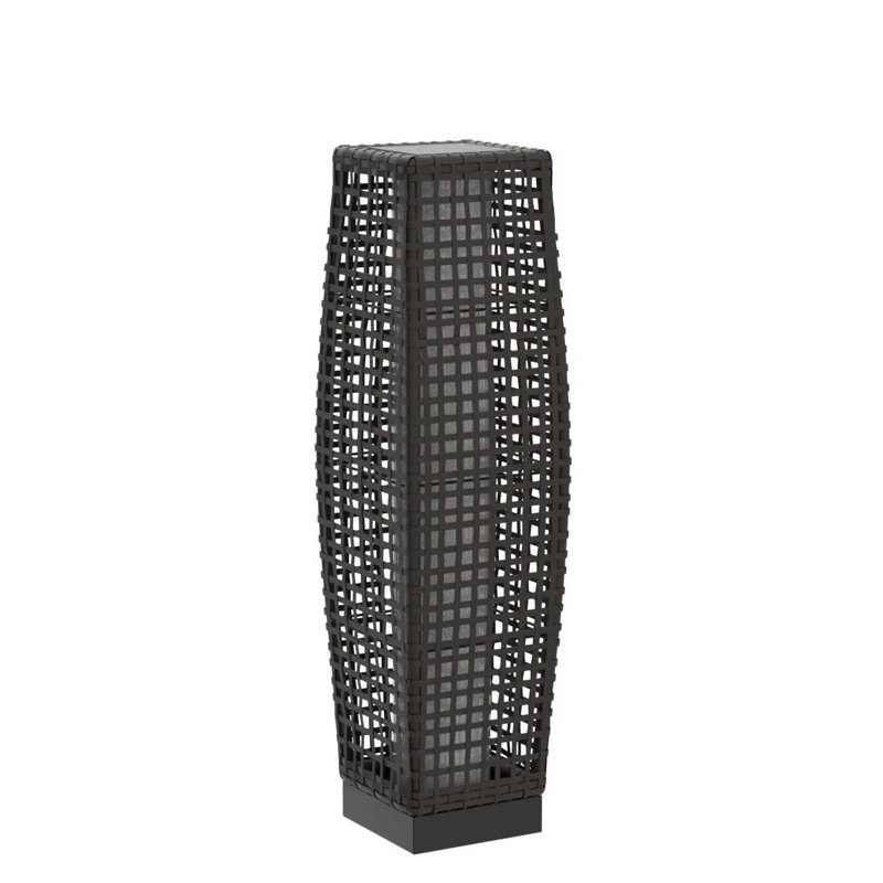 Lampe sur pied solaire, lanterne en osier pour terrasse et jardin, 1 pièce, lampe solaire sur pied, lumière chaude, alimentation solaire, autonomie de 8 à 10 heures