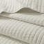 Ensemble de courtepointe matelassée réversible 3 pièces en coton et lin, couleur crème, pour lit double/queen