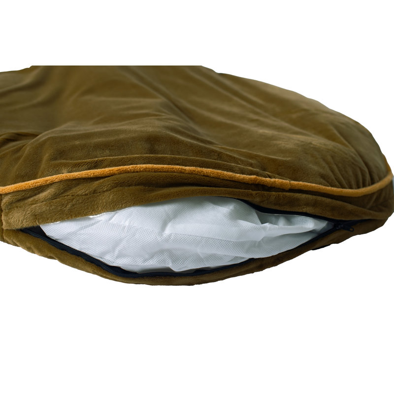Small Sage Green Velvet Waterproof Outdoor Pet Bed