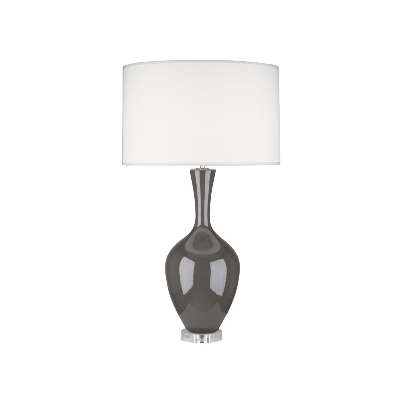 Audrey Resin Table Lamp, Ash