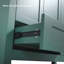 Ensemble de meuble-lavabo vert 48 po avec lavabo en céramique et armoire de rangement abondante-1582940583