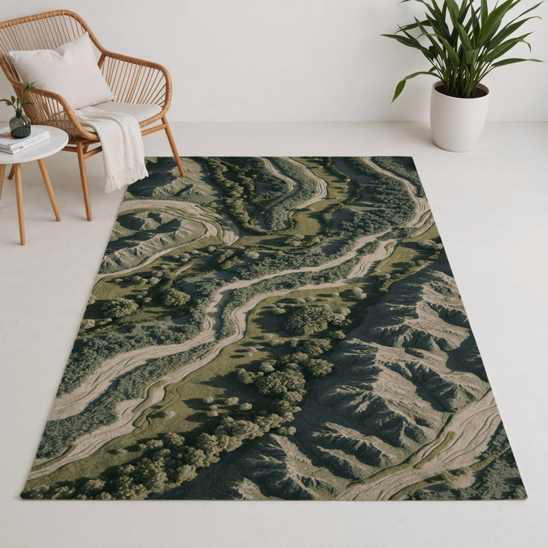 Tapis intérieur et extérieur gris Nature, Rectangle 9 pi x 12 pi