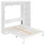 Lit mural grand format peu encombrant, bois massif avec finition blanche moderne