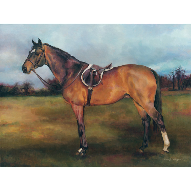 «French Trotter on Canvas» par Marilyn Hageman, reproduction, H 12 po x l 16 po