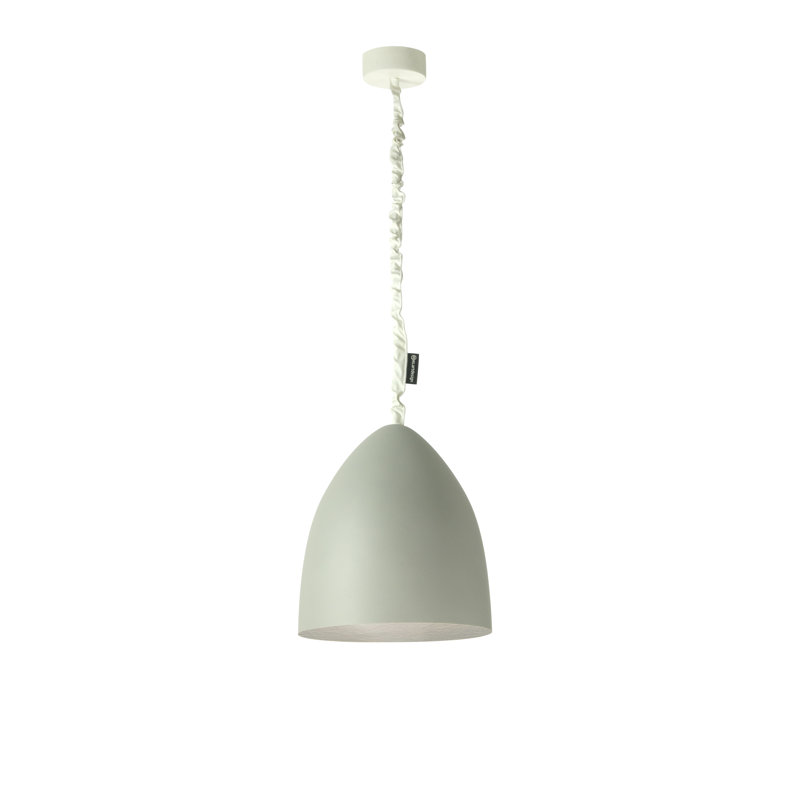 1 - Light Bell Pendant, White, Grey/Silver